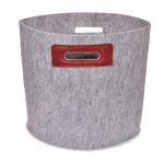 Felt Omaking Basket - Grey/Bordeaux - Image 2