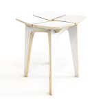 Woodpecker Wooden Stool - White - Image 4