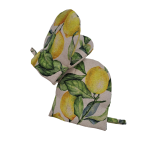 Oven Glove With Double Wool Filling - Lemon Linen - Image 2