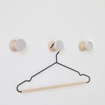 Beech Wood & Aluminium Wall Hook / Knob - Image 3