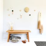Beech Wood & Ceramic Wall Hook / Knob - White Sand - Image 3