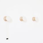 Beech Wood & Ceramic Wall Hook / Knob - White Sand - Image 4