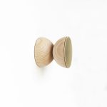 Beech Wood & Brass Wall Hook / Knob - Image 3