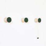 Beech Wood & Ceramic Wall Hook / Knob - Dark Green - Image 2