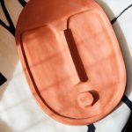 Ceramic Wall Mask – Textured Terracotta Orange - Image 2