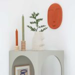 Ceramic Wall Mask – Textured Terracotta Orange - Image 7