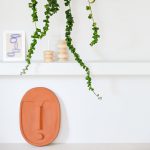 Ceramic Wall Mask – Textured Terracotta Orange - Image 5