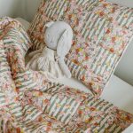 Cotton Quilted Patchwork Blanket + Pillow Set Large - Green Garden - Image 4