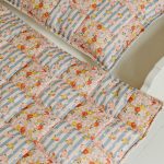 Cotton Quilted Patchwork Blanket + Pillow Set Large - Summer Garden - Image 3
