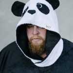 Unisex OEKO-TEX Bamboo Terry Poncho PANDA - For Adults - Image 2