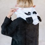 Unisex OEKO-TEX Bamboo Terry Poncho PANDA - For Adults - Image 3