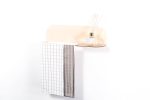 Steel & Wood Towel Rack - Beige - Image 4