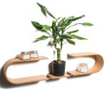 Floating Wooden Wall Shelf - Oval - Image 11