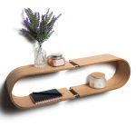 Floating Wooden Wall Shelf - Oval - Image 13