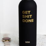 SEIK water bottle / thermos - Get shit done - black 500 ml steel