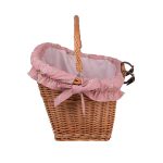 Handmade Bike Basket in Natural Color with Fabric Liner - Image 8