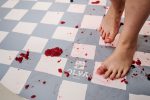 Kids Mealtime Floor Mat, Non-Slip & Waterproof - Chess Azure - Image 3