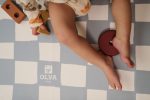 Kids Mealtime Floor Mat, Non-Slip & Waterproof - Chess Azure - Image 2