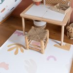 Kids Mealtime Floor Mat, Non-Slip & Waterproof - Organic Beach