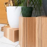Floor Planter Podium Wooden Cubes (Set of 3) - Image 2