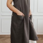 Linen Crossed Back Apron - Image 7