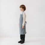 Linen Daily Apron for Kids - Blue Fog - Image 4