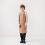 Linen Daily Apron for Kids - Cafe Creme - Image 2