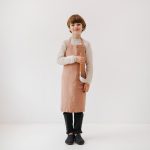 Linen Daily Apron for Kids - Cafe Creme - Image 3