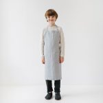 Linen Daily Apron for Kids - Light Grey - Image 3