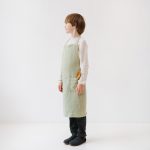 Linen Daily Apron for Kids - Sage - Image 4