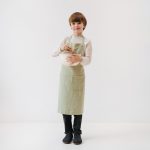 Linen Daily Apron for Kids - Sage - Image 5