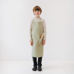 Linen Daily Apron for Kids - Sage - Image 2