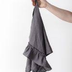 Linen Kitchen Towel With Ruffles - Image 4