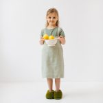 Linen Pinafore Apron for Kids - Sage - Image 5