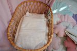 Muslin Baby Blanket + Pillow Set - Cream - Image 4