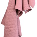 Organic Waffle Cotton Towel - Old Pink - Image 7