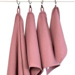 Organic Waffle Cotton Towel - Old Pink - Image 4
