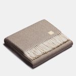 Natural Alpaca Wool Throw - Classic Fishbone - Image 5