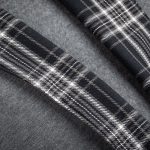 Gray 3/4 Sleeve Flannel-Collared Robe