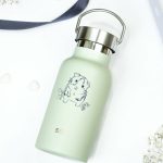 Water Bottle / Thermos – Guinea Pig – Light Green 350ml Stainless Steel - Image 3