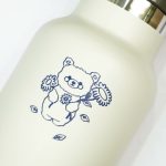 Water Bottle / Thermos – Bear Design – Beige 350ml Stainless Steel - Image 2