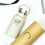 Water Bottle / Thermos – Bear Design – Beige 350ml Stainless Steel - Image 3