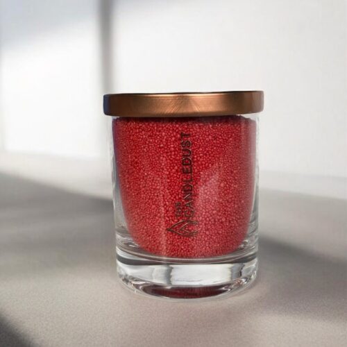red-500x500-1 Unscented Powder Candle in Glass - Red 160g - Image 1