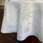 Round Tablecloth - Golden Snowfall - Image 5