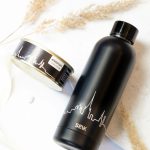 Water Bottle / Thermos – Tallinn Skyline from the Sea – Black, 500 ml, Stainless Steel - Image 4