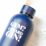 Water Bottle / Thermos - Gym? I Heard Gin! - Dark Blue, 500 ml, Stainless Steel - Image 2