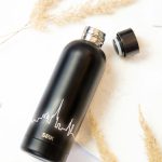 Water Bottle / Thermos – Tallinn Skyline from the Sea – Black, 500 ml, Stainless Steel - Image 3