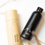 Water Bottle / Thermos – Tallinn Skyline from the Sea – Black, 500 ml, Stainless Steel