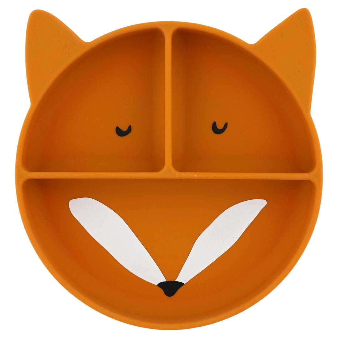 silicone-divided-suction-plate-for-kids-mr-fox-751c836f Silicone Divided Suction Plate for Kids - Mr. Fox - Image 1