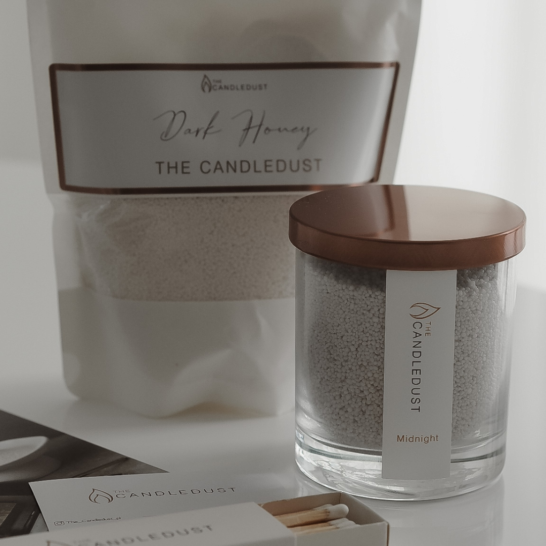 the-candledust-2darkhoney Powdered Candle Refill Kit – Mango Lime 330g - Image 1